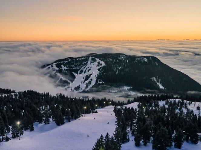 Night skiing at Cypress Mountain